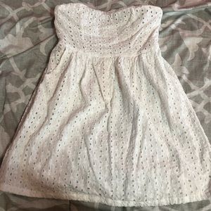 White strapless dress size small!